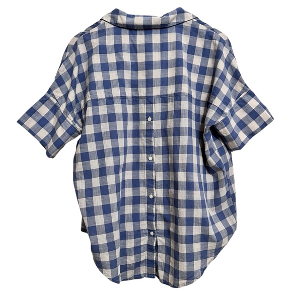 Madewell Gingham Seersucker Daily Shirt in blue and white - Picture 3 of 8